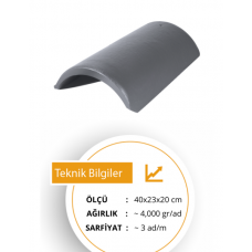 Gri Beton Kiremit Mahya Gri Beton Kiremit Mahya